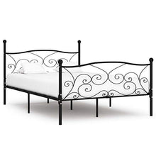 SKM Giroletto con Doghe Nero in Metallo 160x200 cm (22kg)
