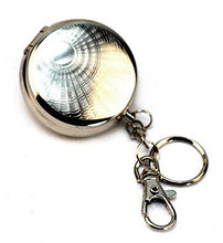 SaySure - Stainless Steel Portable Circular Ashtray (with Keychain),Silver