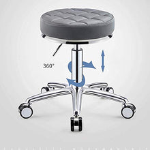 SXRDZ Massaggi Sgabello Sedia su Ruote for Bellezza della Cucina del Salone Studio, Regolabile Alto Rolling Sgabello Girevole (Color : Blue)