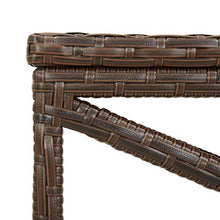 FAMIROSA Panchina da Giardino 120 cm in Polyrattan Marrone