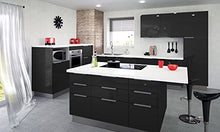 Berlenus CT4BN - Mobile da Cucina Basso, 3 cassetti, 40 cm, Colore: Nero Lucido