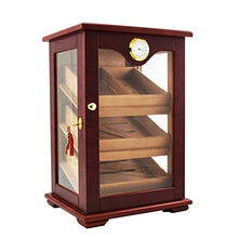 Accessori per sigari Cigar Humidor - High-end in legno Cigar Humidor Cedar 3 Vassoi di visualizzazione foderato di dialogo ciga Desktop Gabinetto vetro temperato portasigari W igrometro mantenerlo fre