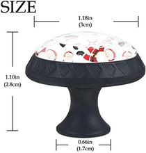 Modello di Natale rosso di Babbo Natale Pomelli per Porta Set di 4 Pomelli per Mobili Manopole per Cassetti Cucina Armadio Vetro