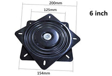 Chiloskit Universale rotante tavolo cuscinetto mobili quadrato ferro giradischi divano base base modificato girevole girevole sgabelli da bar (perline piene 6''/15cm)