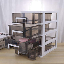CLISPEED Organizer da Tavolo Contenitore per Trucco a Quattro Strati Cassetto Trasparente Contenitore per Dispensa Armadio per Articoli da Bagno (Bianco E Nero)