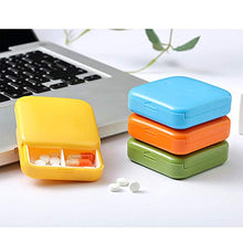 TOPBATHY - Mini portapillole da viaggio con 2 scomparti, contenitore per medicine portatile, contenitore per integratori (verde)