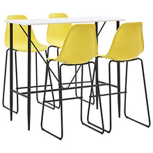UnfadeMemory Set da Bar Set Mobili da Bar Tavolo 5 pz in Plastica Giallo