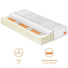 sleepling 194567-P - Materasso Innovation 320 XXL Wellness TFK Medio, Grado di durezza 2,5, Grado di durezza 3, Bianco, 90 x 200 cm