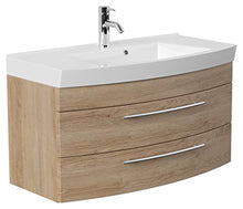 Mobile bagno curvo Bella 100cm rovere chiaro