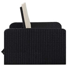 Set di 2 lounge da giardino con cuscini in polyrattan nero - Arredi Casa