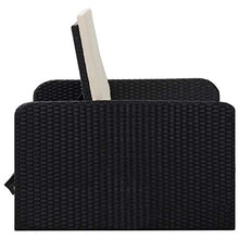 FAMIROSA Set Divani da Giardino 2 pz con Cuscini in Polyrattan Nero-6078