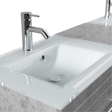Mobile bagno a terra Vitro Modern con lavabos in vetro grigio cemento