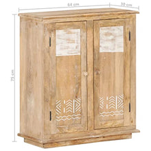 vidaXL Credenza 64x30x75 cm Legno Massello di Mango