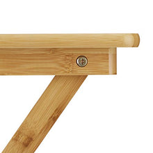 Relaxdays Tavolino pieghevole, da salotto, giardino, in bambù, piccolo, forma rettangolare, HxLxP 52x40x31 cm, marrone