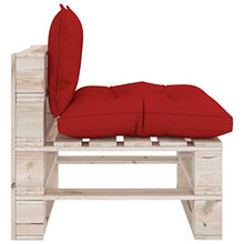 FAMIROSA Divano Centrale da Giardino Pallet con Cuscini in Legno di Pino-6077