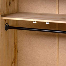 vidaXL Legno Massello di Pino Panama Range Armadio a 2 Ante Ampio Compatto con Ripiani Appendiabiti Guardaroba 80x50x171,5 cm cm Colore Naturale