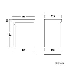 Planetmöbel - Mobiletto da bagno con armadietto a specchio, 50 cm (antracite)