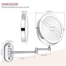 ADLOASHLOU 7X Specchio Ingranditore Specchio Trucco Luce LED, 8'' Specchio Ingranditore da Trucco Rotazione 360 °, 3 modalità di Illuminazione, Regolabile per Bagno, Toletta(Alimentazione USB)