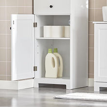 SoBuy Mobile alto Colonna bagno salvasapzio con cassetto e armadietto L40*P35*A161 cm BZR17-W