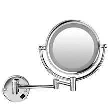 WZDD Specchio Cosmetico da Parete, Specchio Trucco con Luce LED E Ingrandimento 1x / 5X, Doppio Lato Specchio da Bagno, Orientabile a 360 ° E Verticale