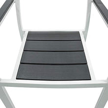 Set Tavolo e 6 Sedie da Giardino in Acciaio Altair Bianco e Grigio Antracite