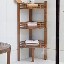 Mensola da bagno in legno di teak massiccio 107 x 37 x 37 cm
