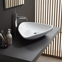 LAVABO DA APPOGGIO FORMA A GOCCIA IN CERAMICA DESIGN MODERNO
