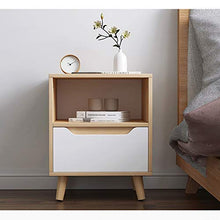 Comodino Moderna Comodino Tavolino Comodino Side Table Piccolo Comodino contemporanea (Color : Natural b, Size : 52x34x40cm)