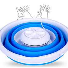 Sconosciuto Generic Lavatrice Portatile con Vasca Pieghevole per Viaggi d'Affari in Camper (Blu)