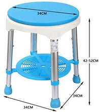 Sgabello da Bagno Girevole Regolabile in Altezza con ripiano per Pedale Max.150 kg 13 Pollici 0110