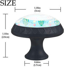 Modello delle mongolfiere rosa verde Pomelli per Porta Set di 4 Pomelli per Mobili Manopole per Cassetti Cucina Armadio Vetro