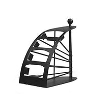 JPOYT-O - Scaffale in Ferro battuto per 4 telecomandi, Ferro, Nero, 20 * 11 * 20cm