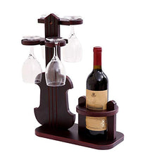 Sebasty Upside Down Red Wine Bottle Rack Calice Vino portabottiglie in Vetro Stile Violino Elegante Decorazione Rack