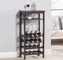 Wine Rack, Wine Rack Solid 16 bottiglie vino rack di legno Holder Floor-Standing Cup Kitchen Magazzino Rack Rack WTZ012