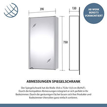 Planetmöbel - Set di mobili da bagno composto da mobile sotto-lavabo e armadietto a specchio, con sifone, ideale per il bagno degli ospiti, colore bianco