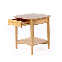 DGHJK Mobili per la casa, Comodino in bambù al 100% Tavolino Moderno con Divano Semplice e ripiano 44 * 44 * 50 cm