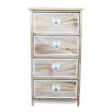 IlGruppone Mobiletto Multiuso per Bagno, Camera da Letto e Ingresso Misura 40x29x73cm con 4 cassetti MOD Jose