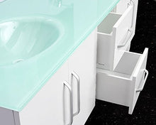 Grafica ma.ro srl Mobile Bagno ARREDOBAGNO Completo RUBINETTI Inclusi White Ice 150 CM Doppio LAVABO