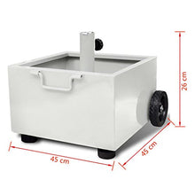 vidaXL Base Ombrellone per Fioriera Metallo Bianco con Ruote Supporto Parasole