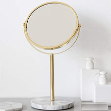 WUYANJUN Specchio cosmetico bifacciale con base in marmo, elegante e bello, specchio trasparente, adatto per bagno e camera da letto.