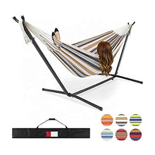 EJKDF Amaca con Supporto, Pieghevole da Campeggio Portatile Singolo Doppio con Sacchetto di stoccaggio Swing all'aperto, Interni ed Esterni per Cantiere da Picnic