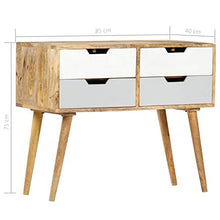 FAMIROSA Credenza 85x40x71 cm in Legno Massello di Mango Marrone