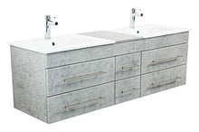 Mobile bagno Milano XL 172cm con doppio lavabo grigio cemento