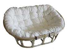fantasie d oriente Poltrona PAPASAN Divano 2 POSTI Rattan Naturale con Cuscino E Cinghie CM 170X105X87 H Vimini con Cuscino E Cinghie PAPASAN Salotto