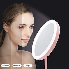 Specchio Specchi per Il Trucco LED Ricaricabile vanità Leggero Trucco specchi con luci Touch Screen (Color : White USB)
