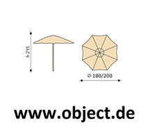 Object, Ombrellone da bricolage, nero, 180/200 cm, in razza Raffia, stile Hawaii, 8 montanti + snodo, ombrellone con frange, in razza