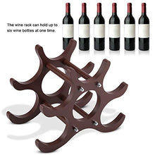 Rehomy Wooden Red Wine Rack Red Wine Holder Shelf Stand 6 Bottles