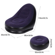 Chaise Lounge, Divano Pieghevole per Poltrona Gonfiabile con Set di poggiapiedi per Sedia da Esterno per Interni