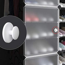XWZH Cabinet Scarpe da Polvere Armadio di plastica Cubetti di stoccaggio ad Incastro per Vestiti, Modelli Decorativi traslucidi, Elegante Bianco e Nero (9 cubo)