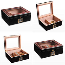 Humidor Con Igrometro Digitale - Humidor 35 Capacità Sigaro - Humidor Desktop Con Serratura E Chiave